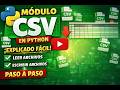 Módulo CSV en Python explicado fácil: cómo leer y escribir archivos paso a paso