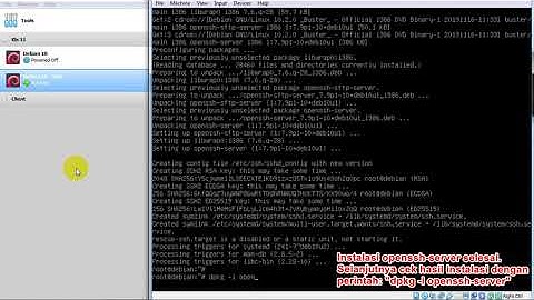 2.1 Instalasi dan Konfigurasi OpenSSH Server di Debian 10
