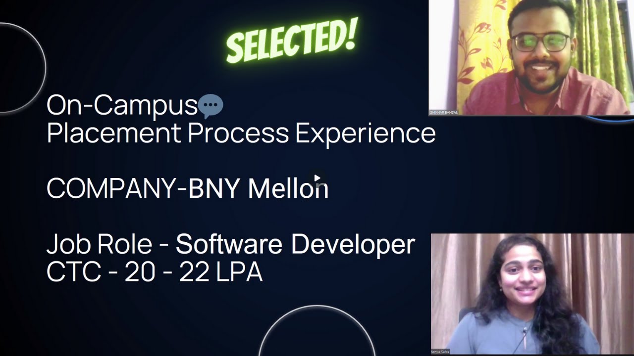 On-Campus Placement Experience & Tips | BNY Mellon | VIT Vellore | 🔥