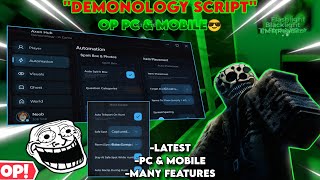 Demonology Script😎 OP Hunt Escape🤩,Inf Stamina,Ghost Info🔥,ESP,Place/Collect Items✨ & More