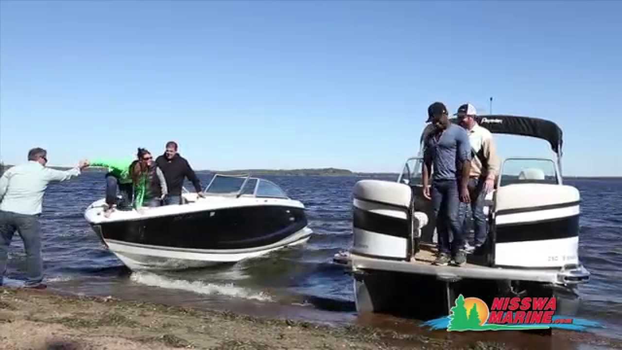 premier pontoon ptx vs runabout - youtube