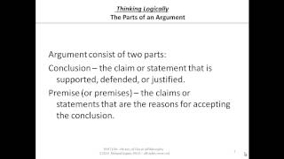 03-1-07 The Parts of an Argument