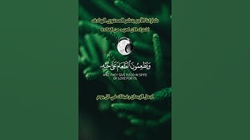 ويطعمون الطعام على حبه || تلاوة خاشعة للشيخ سليمان الشبيبي - سورة الإنسان