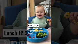 What my 9 month old eats in a day! 😋 #shorts #blw #babyfood #baby screenshot 3