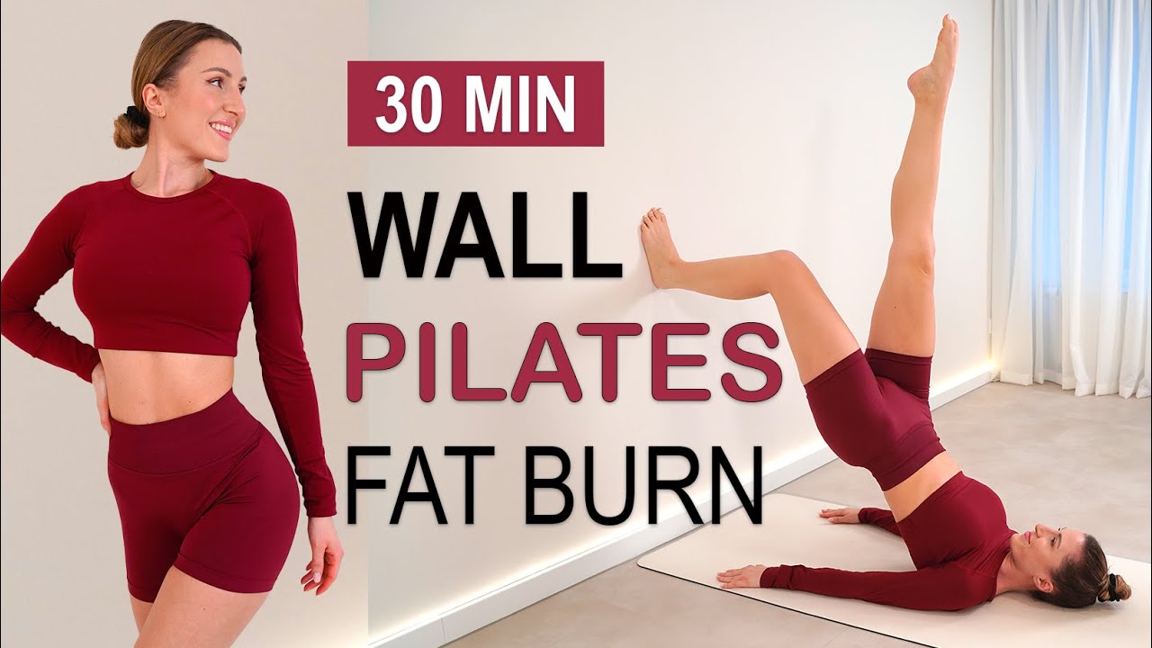 30 Min FAT BURNING WALL PILATES  Full Body, Beginner Friendly, No Repeat,  Warm Up + Cool Down 