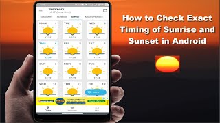 How to Find out Sunrise & Sunset Times for Any City in the World With Android Device screenshot 2