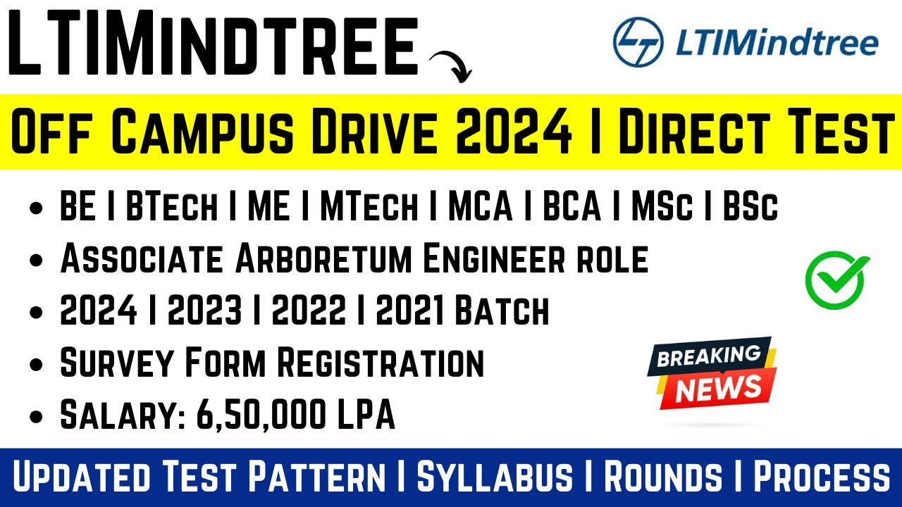 Ltimindtree Test Pattern LTIMindtree Biggest Mass Hiring Started For 2021, 2022, 2023 & 2024 ...