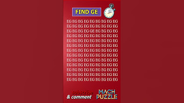 Tell me where GE? | Brain Teaser IQ Test #shorts #different #puzzles #opticalillusion #quiz