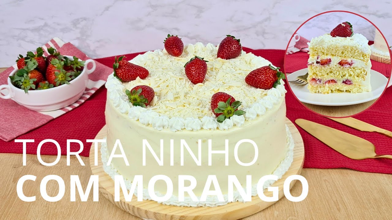Essa TORTA DE NINHO com MORANGOS Vai Te Deixar Sem Palavras! 😍