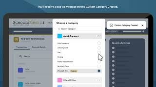 Custom Categories  | SchoolsFirst FCU Online Banking Tutorial