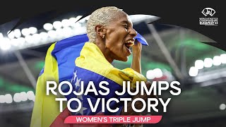 Rojas wins 4th triple jump world title on her 6th jump 🤯 | World Athletics Championships Budapest 23