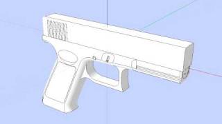 Sketchup model - Glock 18C