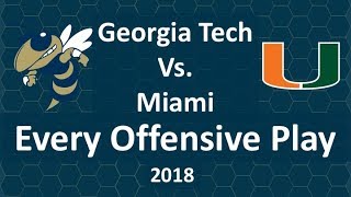 Georgia Tech vs Miami 2018: Every Offensive Play