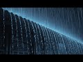 Rain Sounds at Night on Roof ⛈️ No Ads | Deep Sleep All Night