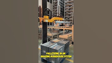 Palletizing in an amazing warehouse system 😎 #palletizer #palletizingrobot #automation #robot