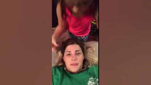 Daughter first time doing my make up
