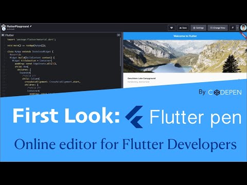 First Look Flutter Pen An Online Code Editor For Flutter Developers By Codepen