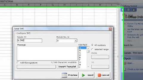 Excel SMS Plugin Add In Basic Video