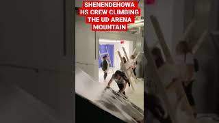 Shenendehowa High School Guard Equipment Crew Climbing Up UD Arena Mountain! #wgi #winterguard