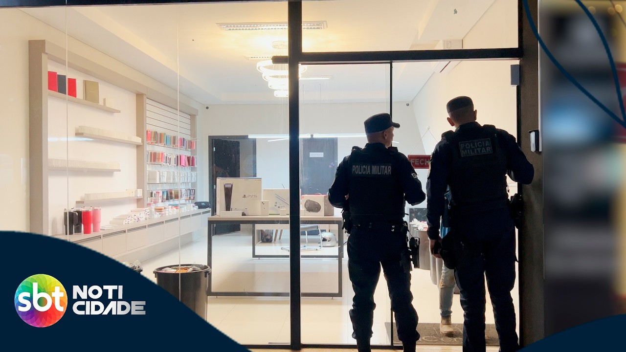 EXCLUSIVO EM CAMPO VERDE: CASAL FICA TRANCADO EM LOJA