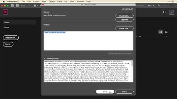 Info and Updates section - in5 v3.5 Features