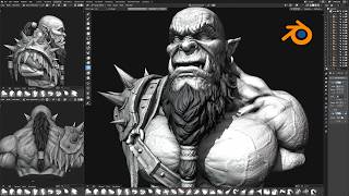 How to Sculpt an ORC in Blender | Full Sculpting Process