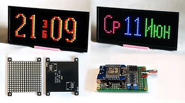 Простые настольные LED часы 2 на матрице Matrix 16х48 WS2812 SMD2020, ESP8266 Wemos D1 mini, FLProg