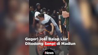 Detik-detik Joki Balap Liar Ditodong Senpi di Madiun, Jawa Timur