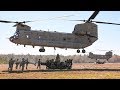 Lifting the M777 Artillery By CH-47 Chinooks