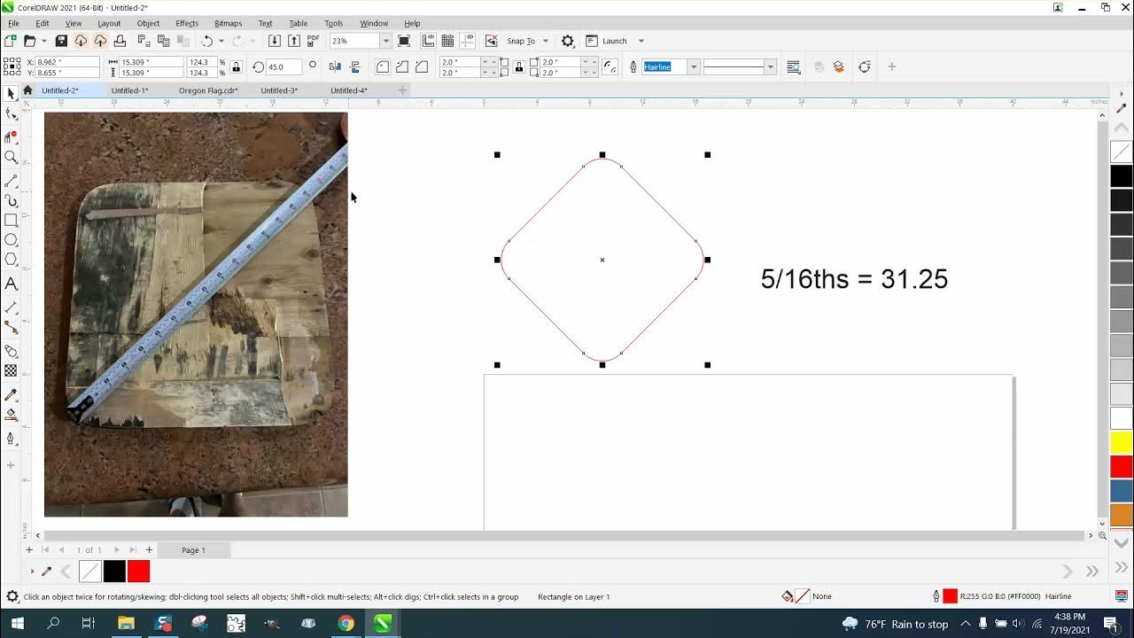 CorelDraw Tips & Tricks Measurement at an Angle YouTube