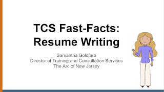 Datos TCS Fast-Facts: Resume Writing Guía