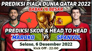 Prediksi Skor Maroko vs Spanyol Piala Dunia 2022 | Head to Head Dan Statistik Pertandingan