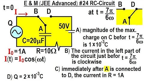 JEE Advanced Physics 2014 Paper 1  #10  (#24) RC-Circuit