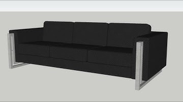 SketchUp Tutorial: sofa couch furniture modeling