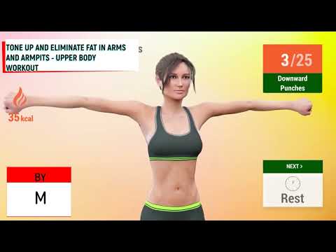 TONE UP AND ELIMINATE FAT IN ARMS AND ARMPITS   UPPER BODY WORKOU/ ტონუსის ამაღლება და აღმოფხვრა ც