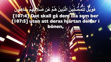 107. Al-Ma'un, Svenska, Ahmed Al-Nufays, سورة الماعون