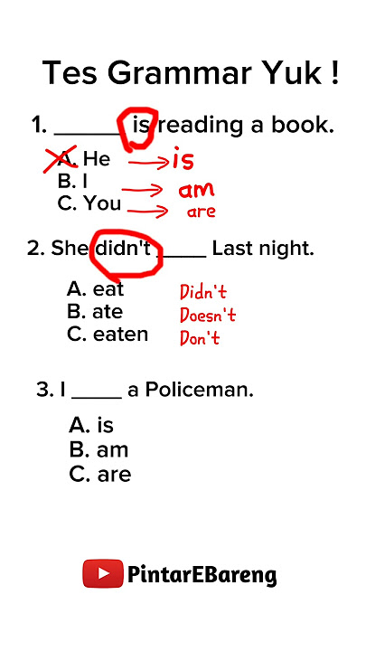 TRIK CEPAT JAWAB SOAL GRAMMAR dan PEMBAHASAN