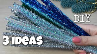 Snowflakes from chenille wire Christmas crafts DIY