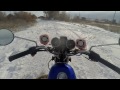 Покатушки #32 на мопеде  Alpha 110 / Буксуем на снегу , Потерял Gopro в снегу !!