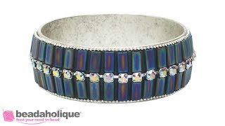 How to Make the Harper Bangle Bracelet using Miyuki Rectangle Beads