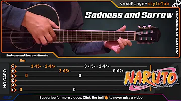 (Kurama Tribute) 🥲 Sadness and Sorrow - Naruto OST - Fingerstyle Guitar Cover | TAB Tutorial (Easy)
