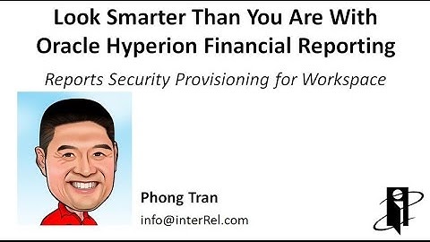 Financial Reports Security Provisioning for Workspace