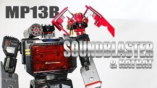 Video thumbnail of "Transformers Masterpiece MP-13B Soundblaster & Ratbat quick look review and comparison"