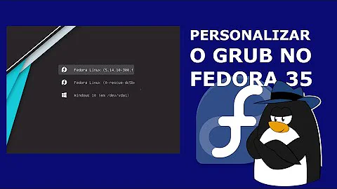 Customizar o grub no fedora 35