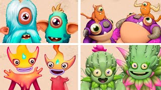 All Fire Monsters  Adult and Baby (My Singing Monsters)