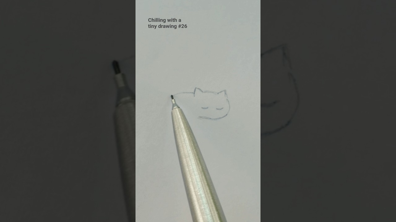 Sleepy Cat Sketch – Relaxing Drawing