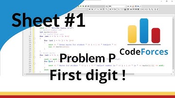 ICPC Assiut Sheet | Sheet 1 | problem P | First digit | Mazen Labs