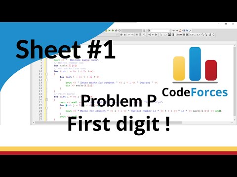 ICPC Assiut Sheet | Sheet 1 | problem P | First digit | Mazen Labs