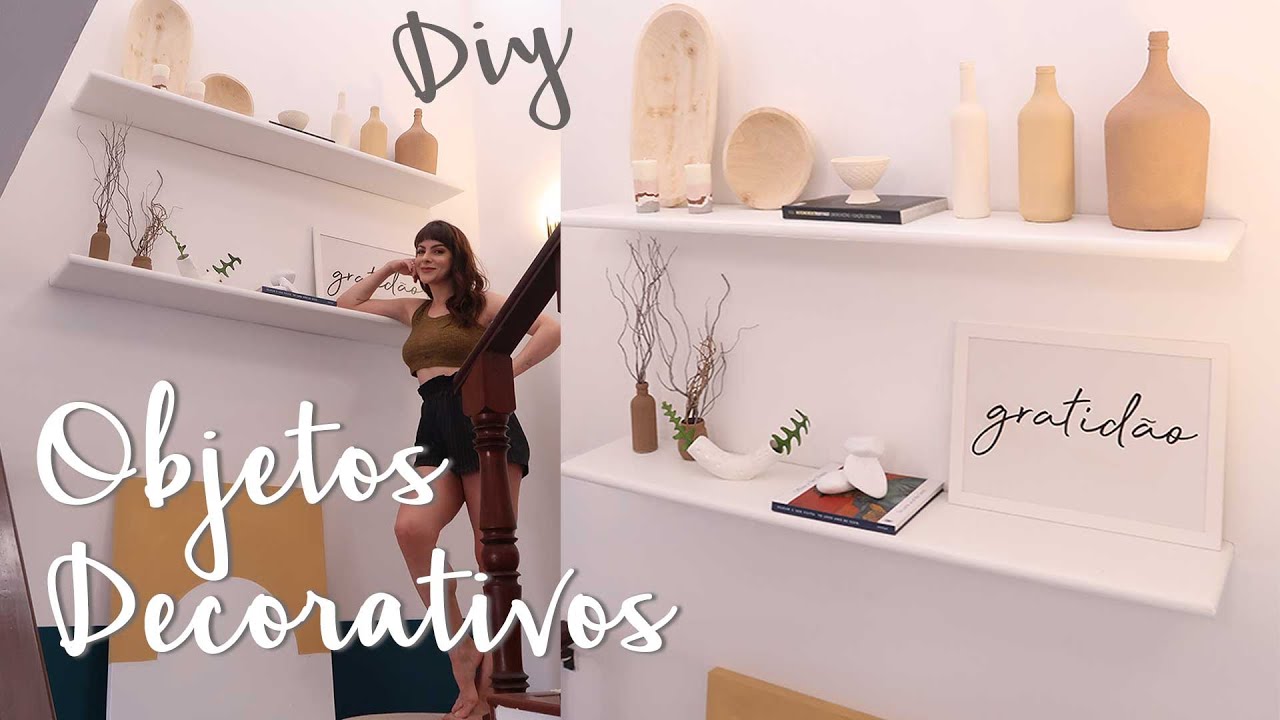 DIY Objetos Decorativos p/ Prateleiras & Estantes - do Lixo ao Luxo