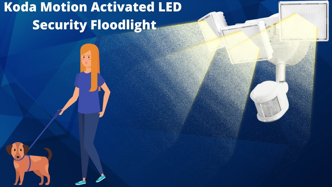 Koda Motion Activated LED Security Floodlight - YouTube